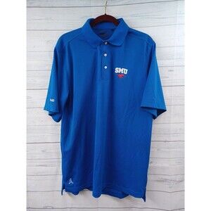 Ping Performance Polo Shirt SMU Mens Short Sleeve Sz L Mustangs